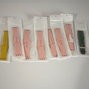 Apple Pink/Yellow/Green sports bands Apple Watches
